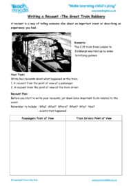 Worksheets for kids - writing-a-recount-train-robbery